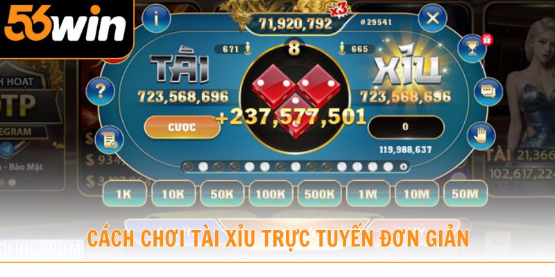 Cách chơi Tài Xỉu trực tuyến đơn giản cho hội viên